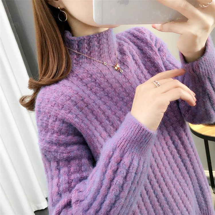 Damen-Rollkragenpullover mit Zopfmuster – Bild 6