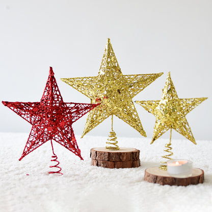 Christbaumspitze Stern aus Metall – Ansicht 10