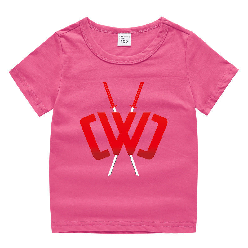 Children's summer short sleeved T-shirt
