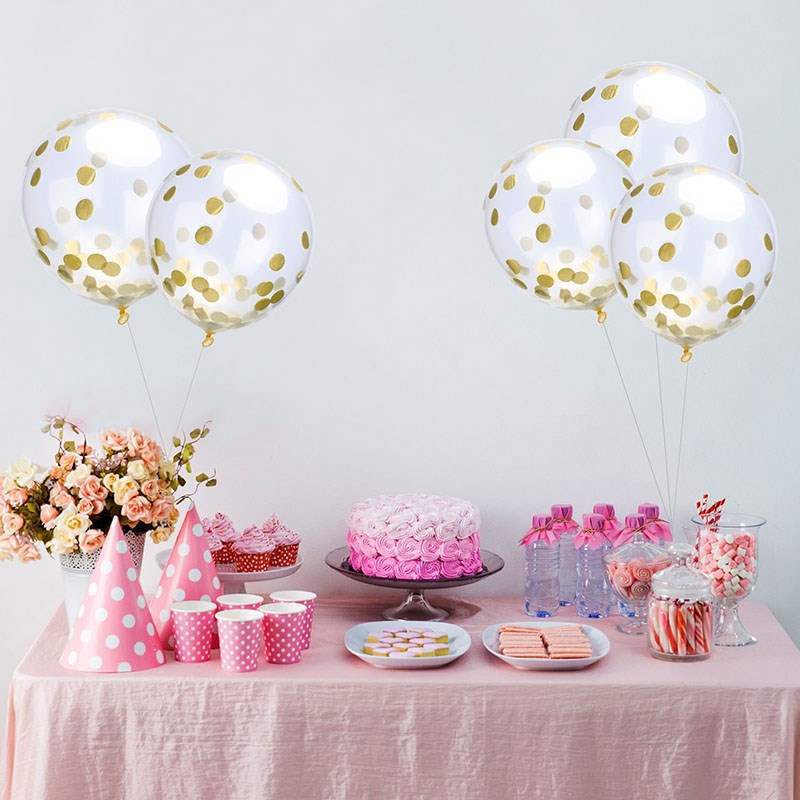 Transparente Konfetti-Luftballons, 60 Stück – Ansicht 2