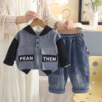 Spring and Autumn Clothing Baby Hoodie Baby Two Piece Set