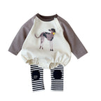 Baby Long Sleeve Triangular Romper for Boys Outing Clothes for Toddlers
