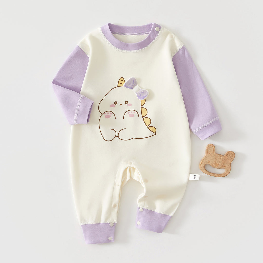 Cute Baby Cotton Long Sleeve Onesie for 0-15 Months