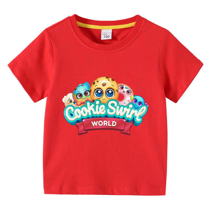 Children's summer short sleeved T-shirt