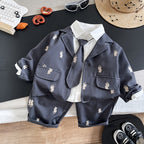 Children's baby suit long sleeved three piece set