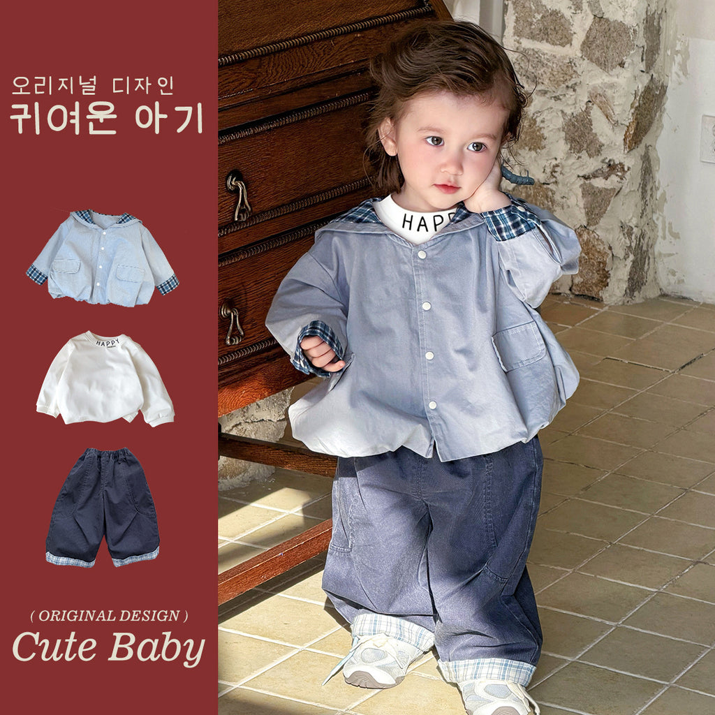 Spring Outfit Set for Boys Class Toddler Pants Versatile Base Layer Shirt