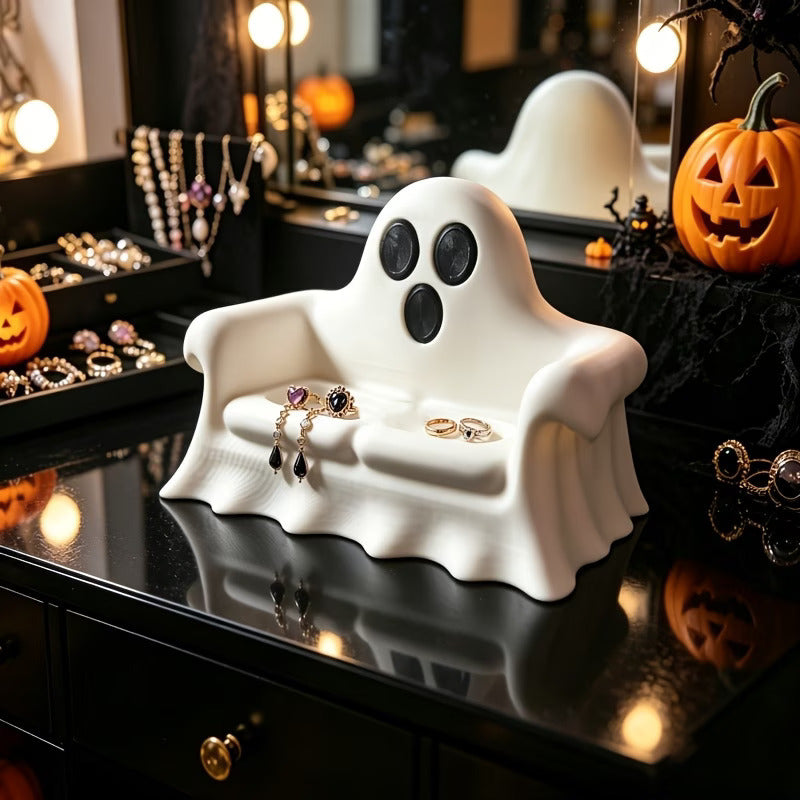 Ghost Sofa, Pumpkin Sofa Jewelry Tray, Halloween Home Decor, 3D Printed Ornament