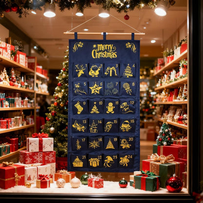 Adventskalender aus Stoff mit 24 Beuteln zum Befüllen