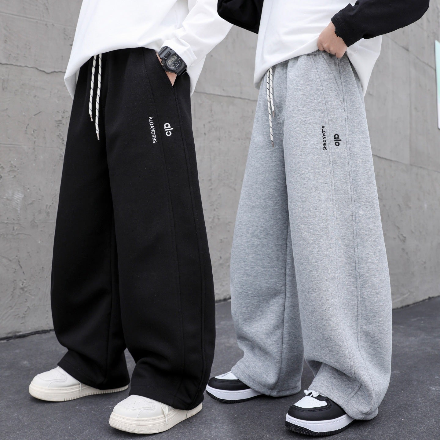 Casual Straight Leg Wide Leg Pants for Boys