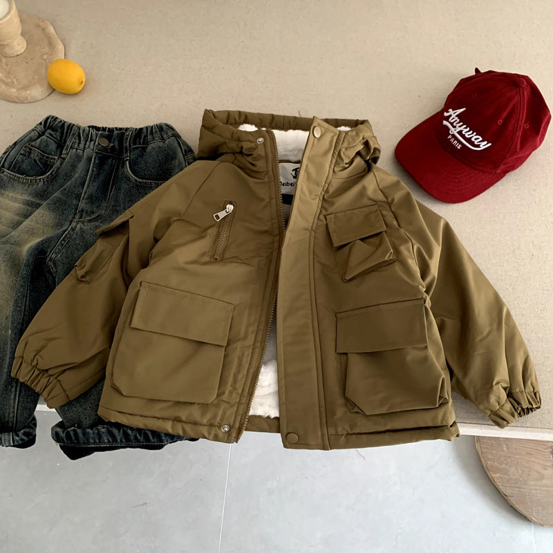 Gepolsterte Winterjacke für kleine Mädchen
