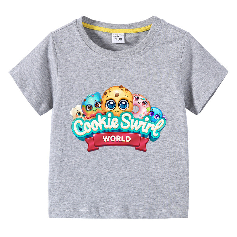 Children's summer short sleeved T-shirt