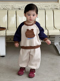 Cartoon Two-Piece Outfit Sweatshirt Pants Boy Outerwear