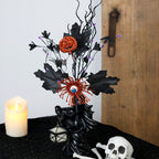 Halloween Decoration Ins Horror Pumpkin Maple Leaf Eyeball Flower Branch Insert Home Party Ornament
