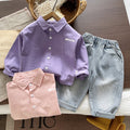 Children's Baby Shirt Long Sleeve Two Piece Set