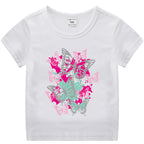 Short sleeved T-shirt girls' pure cotton base shirt