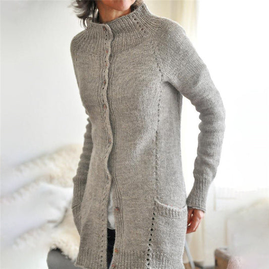Damen-Strickjacke mit zwei Taschen