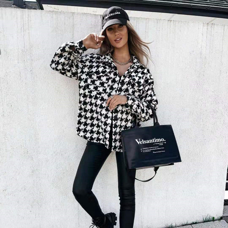 Karierte Hemdjacke für Damen – Bild 4