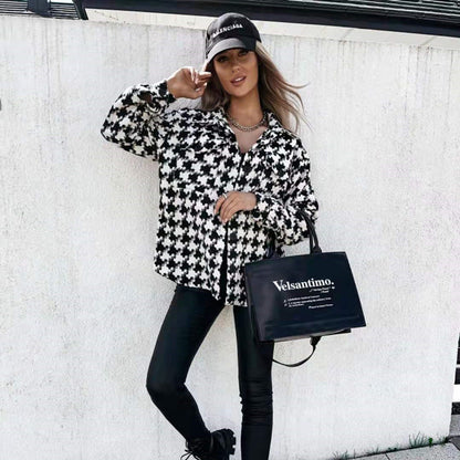Karierte Hemdjacke für Damen – Bild 4