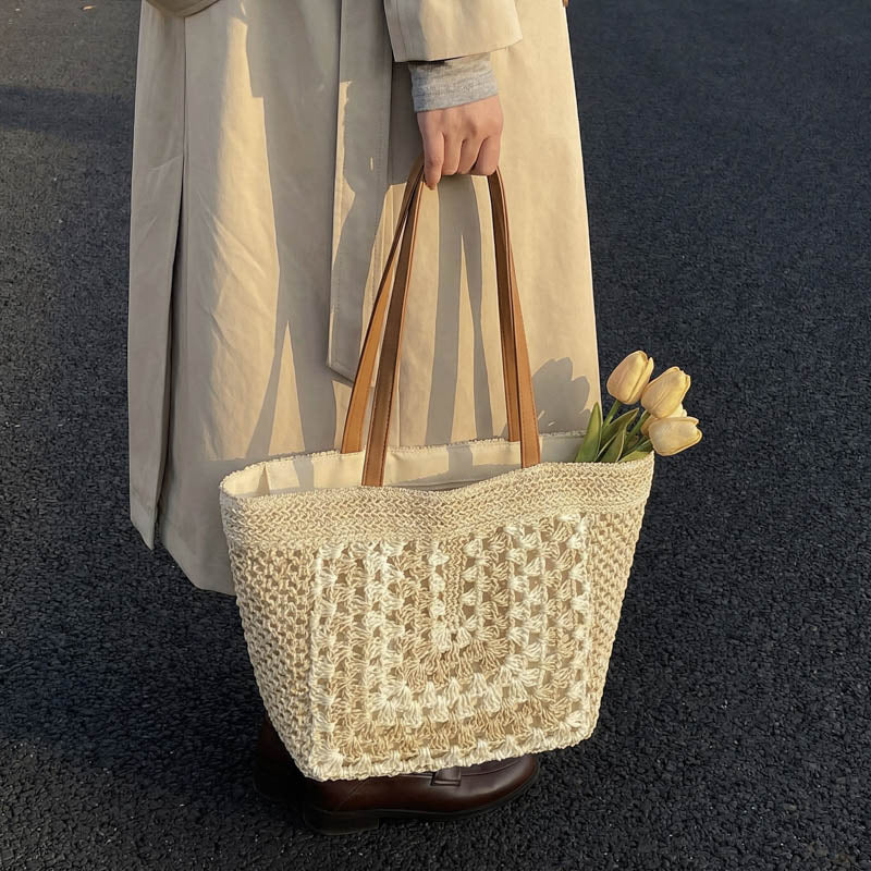 Strohtasche Handgeflochten