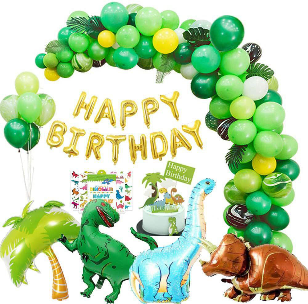 Dinosaurier Party-Set mit Ballons und Partygeschirr – Ansicht 1