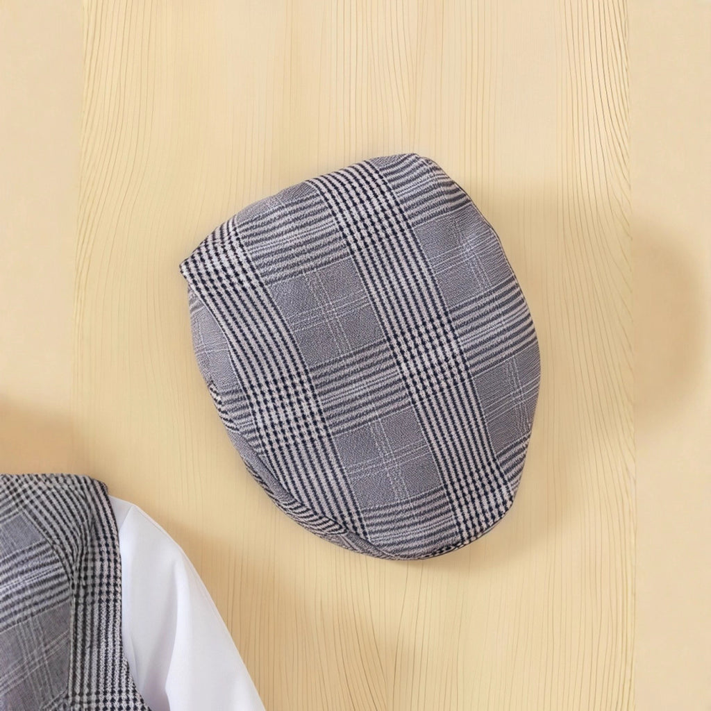 Children's Suit Checkered Vest Set Long Sleeve Shirt