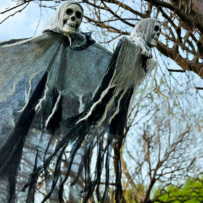 Halloween Hängegeist mit Totenkopf, ca. 85 cm – Ansicht 6