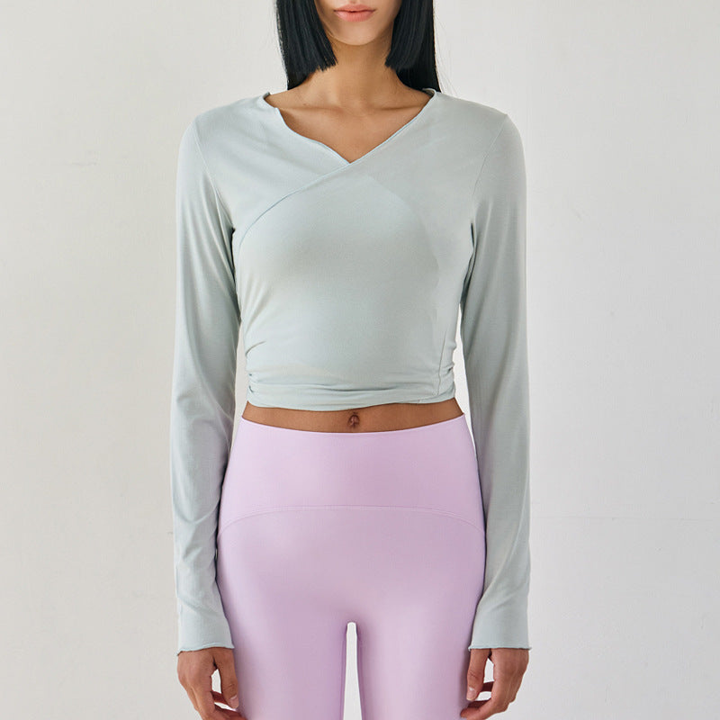 Yoga-Cardigan-Top mit Bindeband, vielseitig