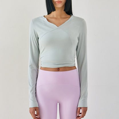 Yoga-Cardigan-Top mit Bindeband, vielseitig