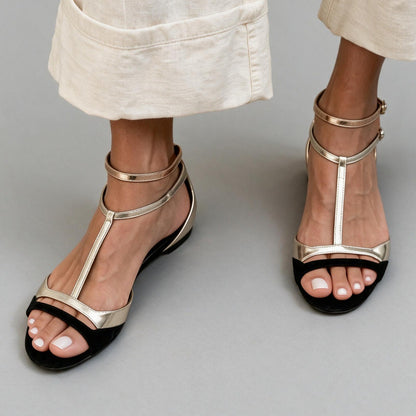 Flache Sommer-Sandalen Damen offene Zehenpartie