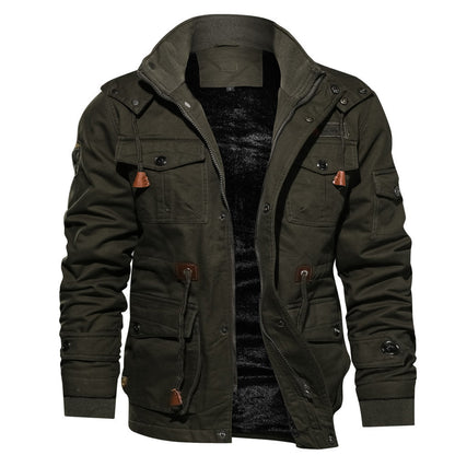Herren Winterjacke mit abnehmbarer Kapuze, gefüttert – Ansicht 5