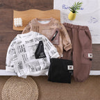 Sweatshirt long sleeved autumn two-piece set for baby spring and autumn