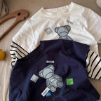 Children's Long Sleeve T-Shirt Striped Casual Versatile Kids Basic Top
