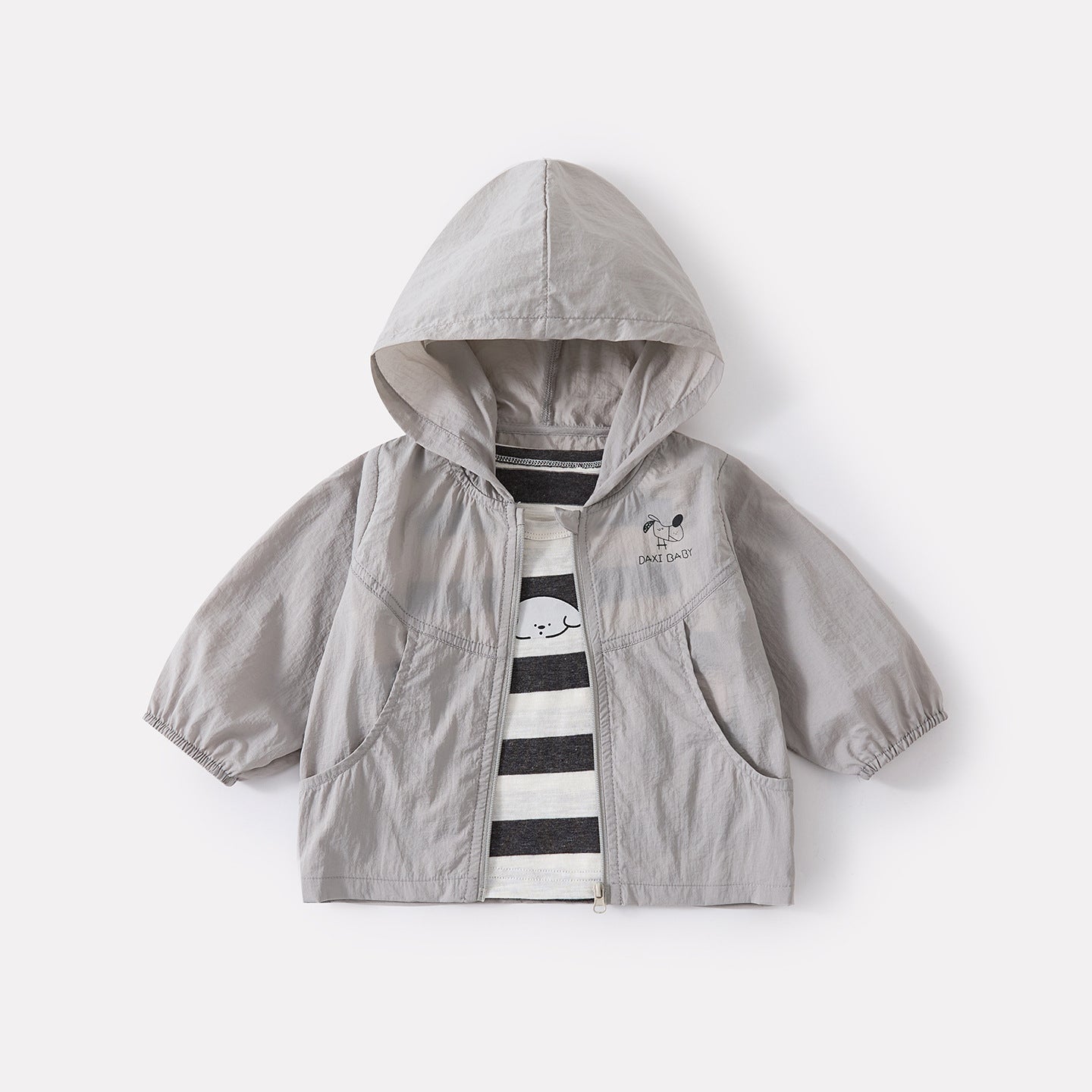 Cartoon-Print Sonnenschutz-Set für Kleinkinder, 3-teilig