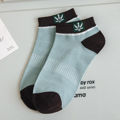 Herren Kurzsocken mit Ahornblatt-Logo, Kontrastbund – Ansicht 8
