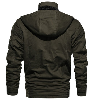 Herren Winterjacke mit abnehmbarer Kapuze, gefüttert – Ansicht 7