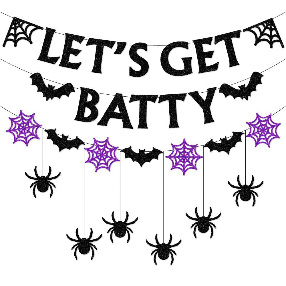 Halloween Decoration Bat Banner Spider Streamer Halloween Hanging Decorations for Party Decoration