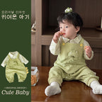 Overalls and Shirt Two-Piece Set Baby Fall Dinosaur Outfit Top