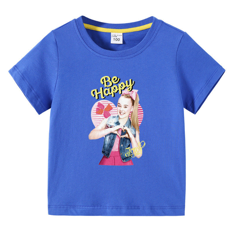 Children's summer short sleeved T-shirt