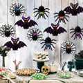 Halloween Decorative Hanging Ornament Spider Bat Honeycomb Ball Pendant 3D Spider Honeycomb Decoration