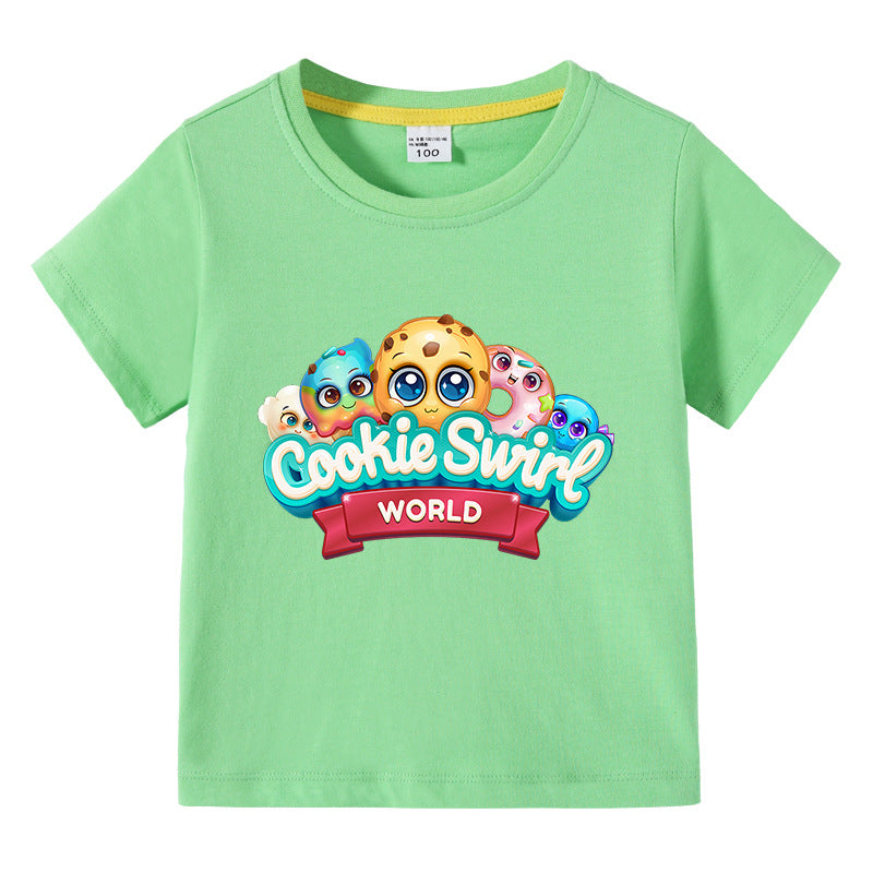 Children's summer short sleeved T-shirt
