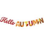 Thanksgiving Decoration Banner Harvest Festival Autumn Party Hello Autumn Maple Leaf Thanksgiving Banner