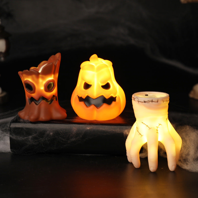 Halloween Glow Pumpkin Lantern Skull Hand Stump Decorative Ambient Light Creative Night Light Party Prop