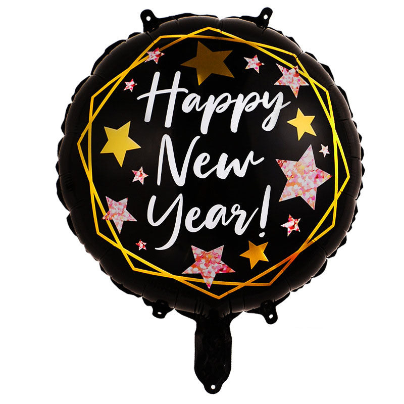 Folienballon Happy New Year, 18 Zoll, Silvester-Deko – Ansicht 4