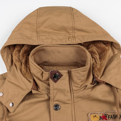 Herren Winterjacke mit abnehmbarer Kapuze, gefüttert – Ansicht 9