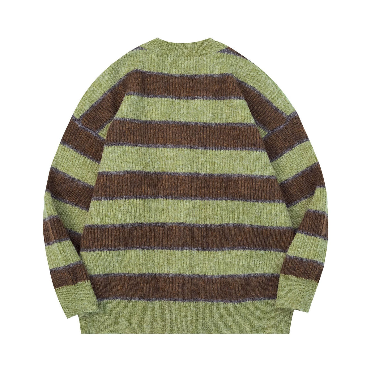 Gestreifte Damen-Strickjacke in Grün – Bild 5