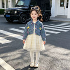 Casual dress denim jacket long sleeved two-piece set