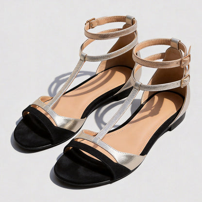 Flache Sommer-Sandalen Damen offene Zehenpartie