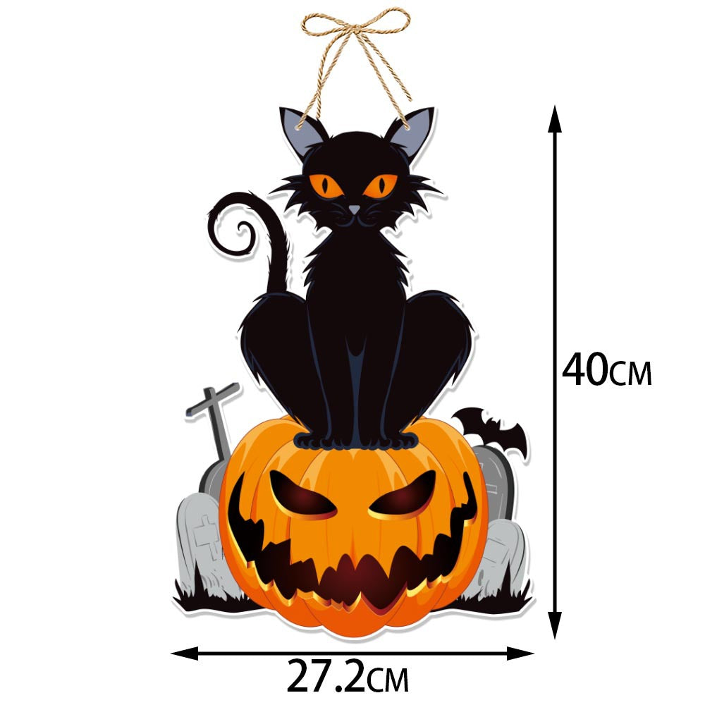 Halloween Door Hanging Decoration Pumpkin Bat Ornament for Halloween Party Decor