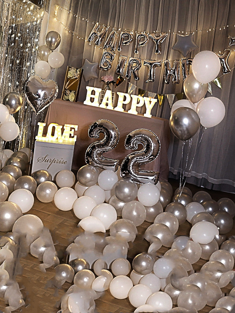 Happy-Birthday-Ballon-Set, Geburtstagsdeko – Ansicht 9