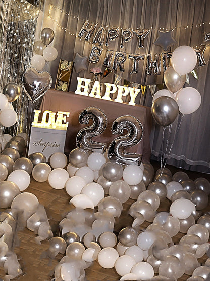 Happy-Birthday-Ballon-Set, Geburtstagsdeko – Ansicht 9